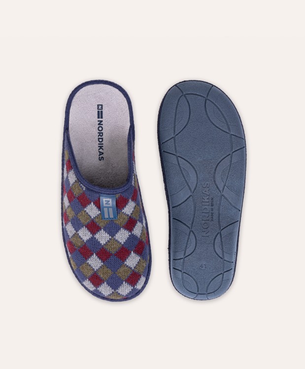 nordikas ZAPATILLAS DE CASA HOMBRE ARLEQUIN MARINO COMPRAR AHORA