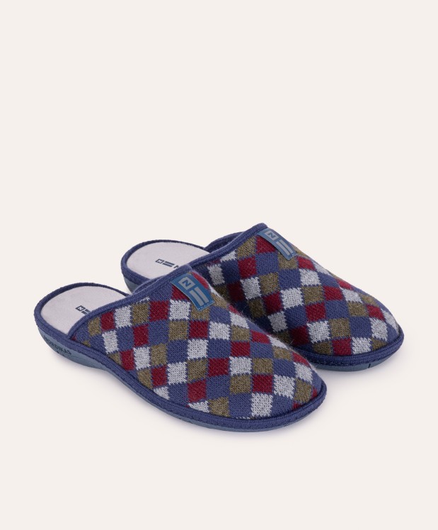 nordikas ZAPATILLAS DE CASA HOMBRE ARLEQUIN MARINO COMPRAR AHORA