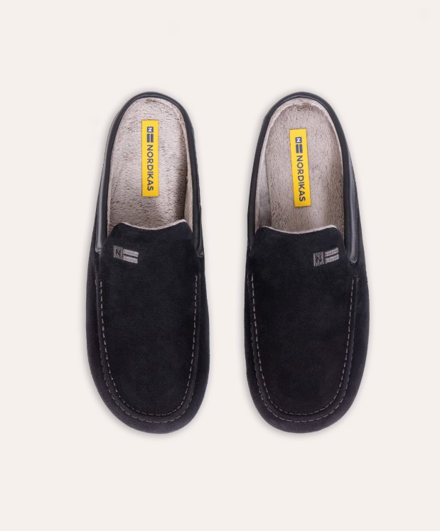 nordikas ZAPATILLAS DE CASA HOMBRE AFELPADO NEGRO DUBLIN NEGRO Precio de fábrica