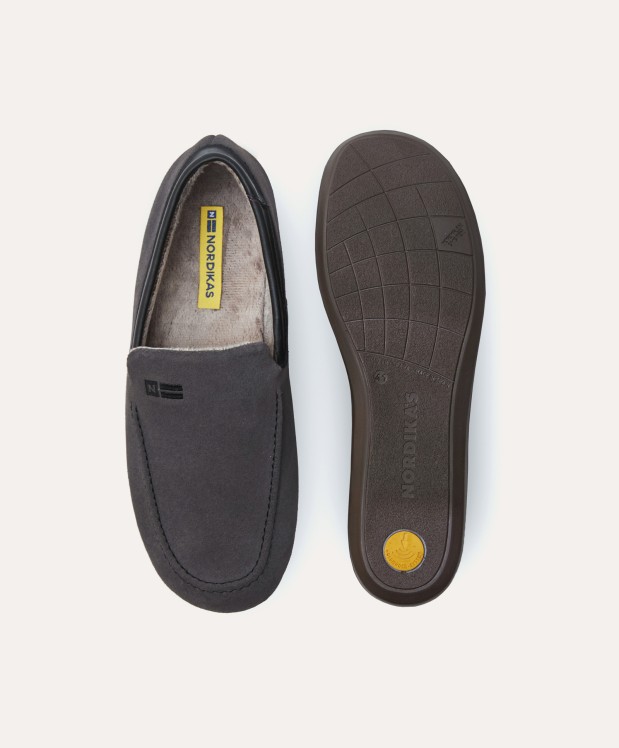 nordikas ZAPATILLAS DE CASA HOMBRE AFELPADO GRIS Solo hoy
