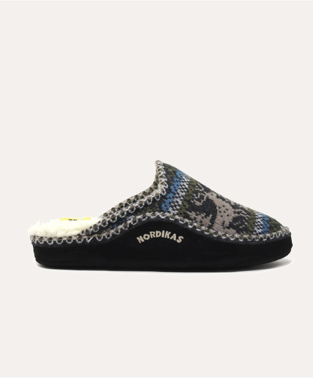 nordikas ZAPATILLAS DE CASA HOMBRE CIERVO NEGRO Superdescuento
