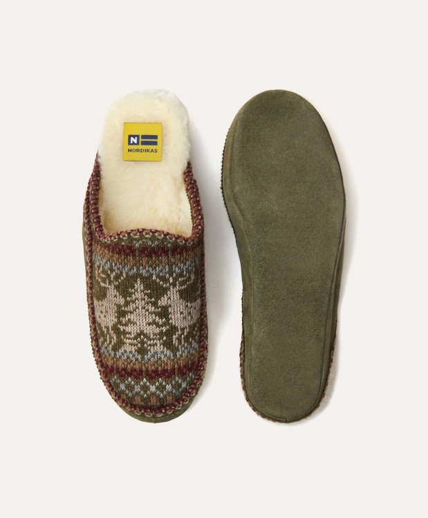 nordikas ZAPATILLAS DE CASA HOMBRE CIERVO MUSGO Grandes descuentos