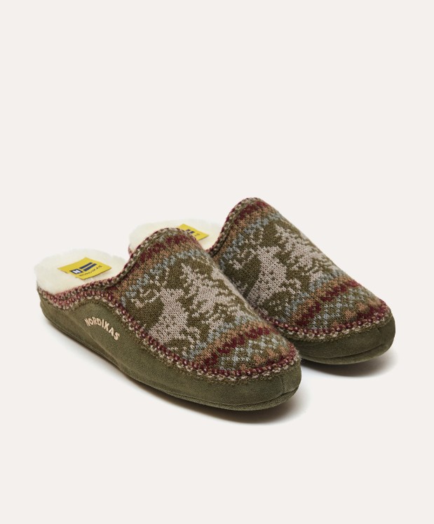 nordikas ZAPATILLAS DE CASA HOMBRE CIERVO MUSGO Grandes descuentos