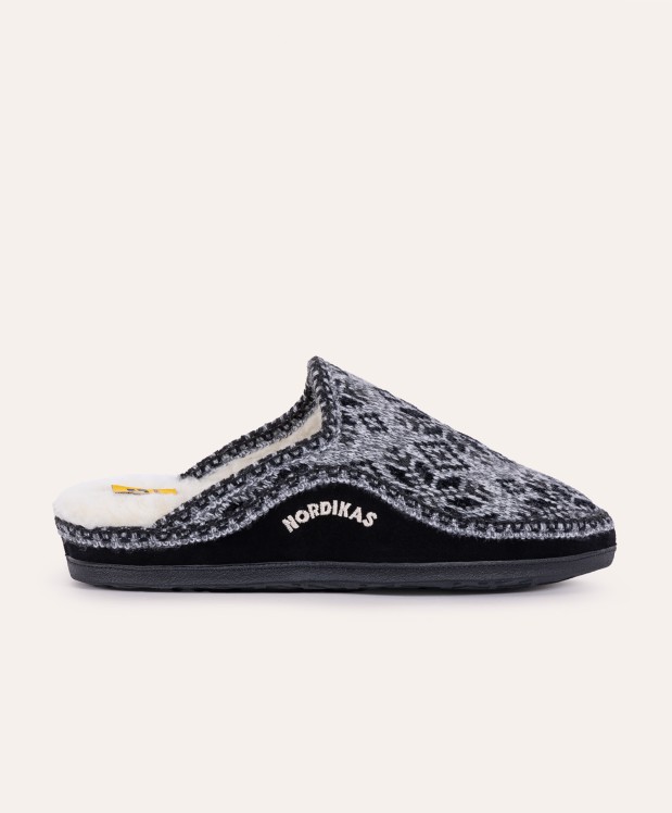 nordikas ZAPATILLAS DE CASA HOMBRE SNOW NEGRO Tienda de fábrica