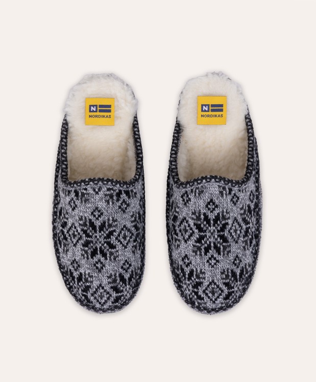 nordikas ZAPATILLAS DE CASA HOMBRE SNOW NEGRO Tienda de fábrica
