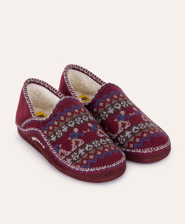 nordikas ZAPATILLAS DE CASA HOMBRE PATINADOR BURDEOS