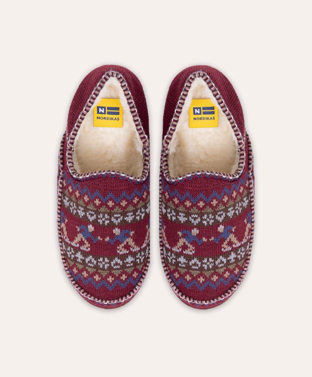 nordikas ZAPATILLAS DE CASA HOMBRE PATINADOR BURDEOS Precios de Black Friday