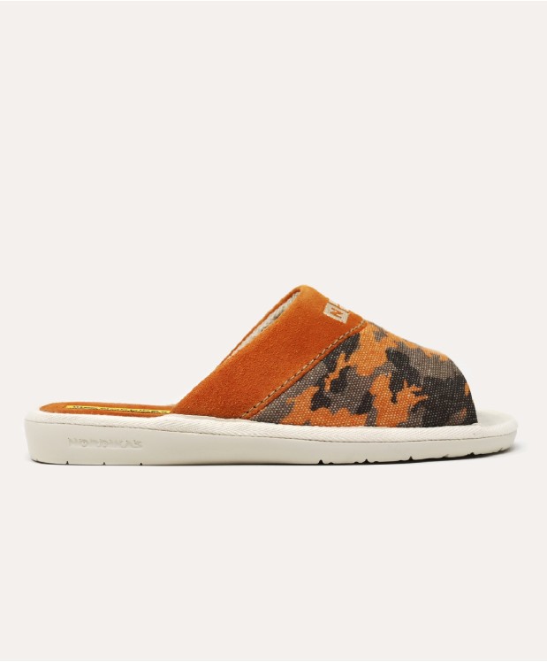 nordikas ZAPATILLAS DE CASA HOMBRE CAMUFLAJE NARANJA Rebajas de fin de temporada