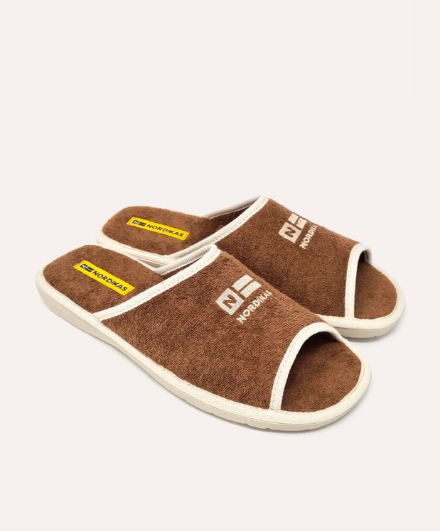 nordikas ZAPATILLAS DE CASA HOMBRE TOALLA MARRON Outlet online