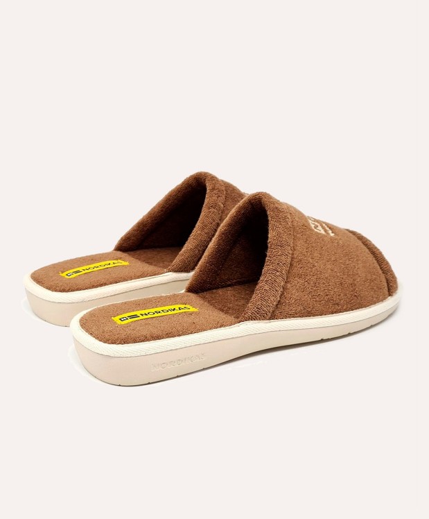 nordikas ZAPATILLAS DE CASA HOMBRE TOALLA MARRON Venta caliente