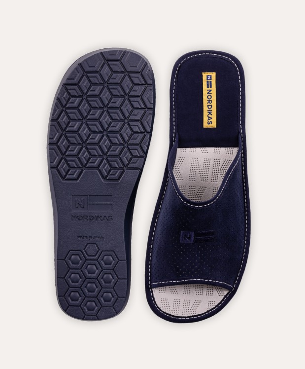 nordikas ZAPATILLAS DE CASA HOMBRE MICRO MARINO Descuento