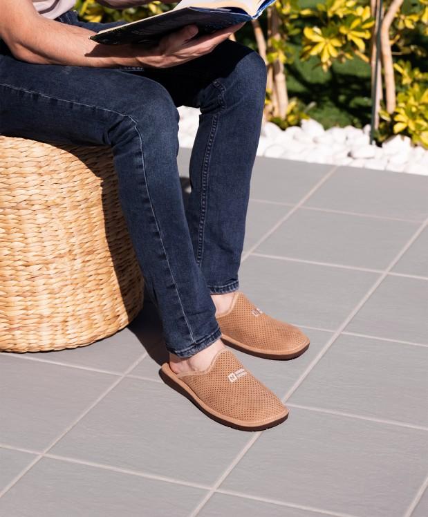 nordikas ZAPATILLAS DE CASA HOMBRE MICRO CASTAÑO Mejor oferta