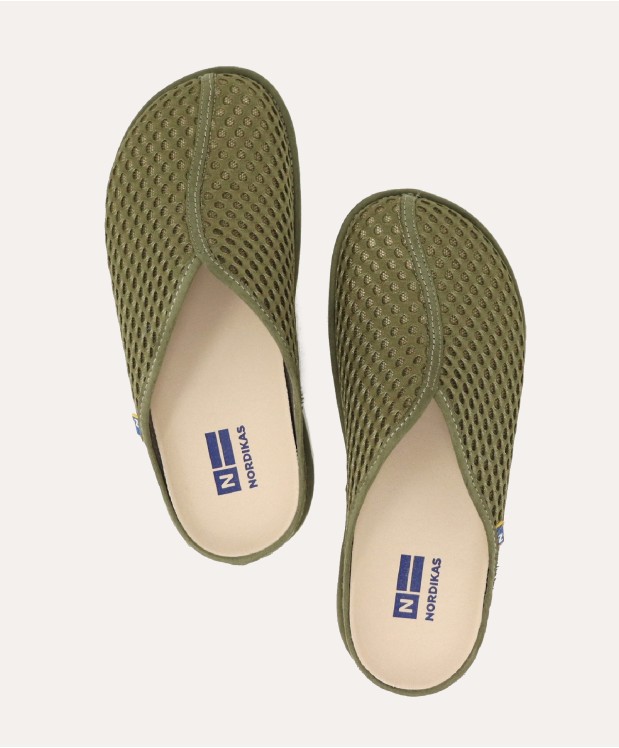 nordikas ZAPATILLAS DE CASA HOMBRE OVALO KAKI Tienda de fábrica