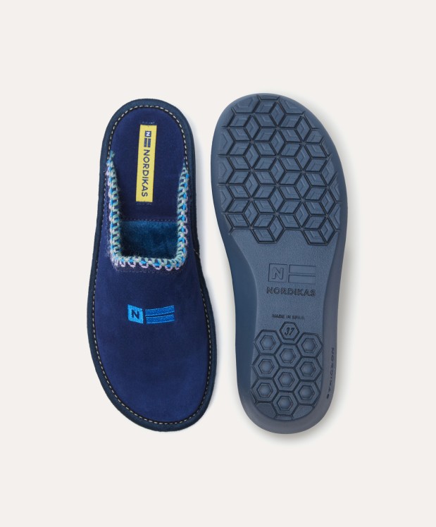 nordikas ZAPATILLAS DE CASA MUJER AFELPADO INDICO Libre de impuestos
