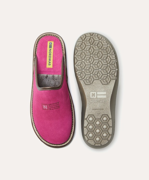 nordikas ZAPATILLAS DE CASA MUJER AFELPADO FRESA Oferta exclusiva