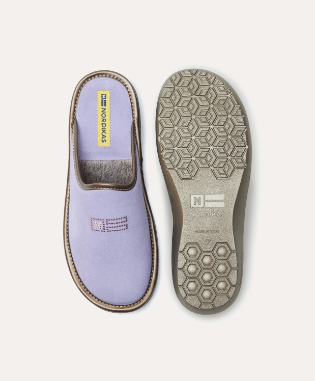 nordikas ZAPATILLAS DE CASA MUJER AFELPADO LILA Última moda