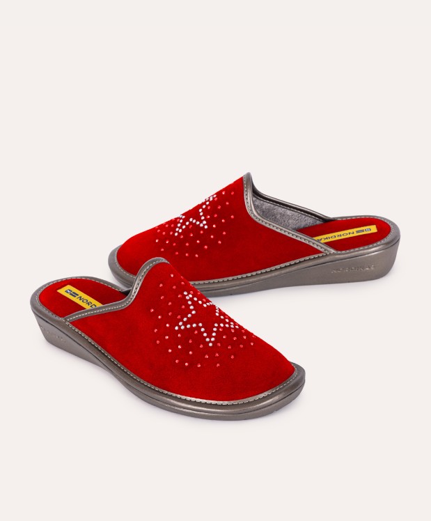 nordikas ZAPATILLAS DE CASA MUJER AFELPADO CEREZA Ofertas de temporada