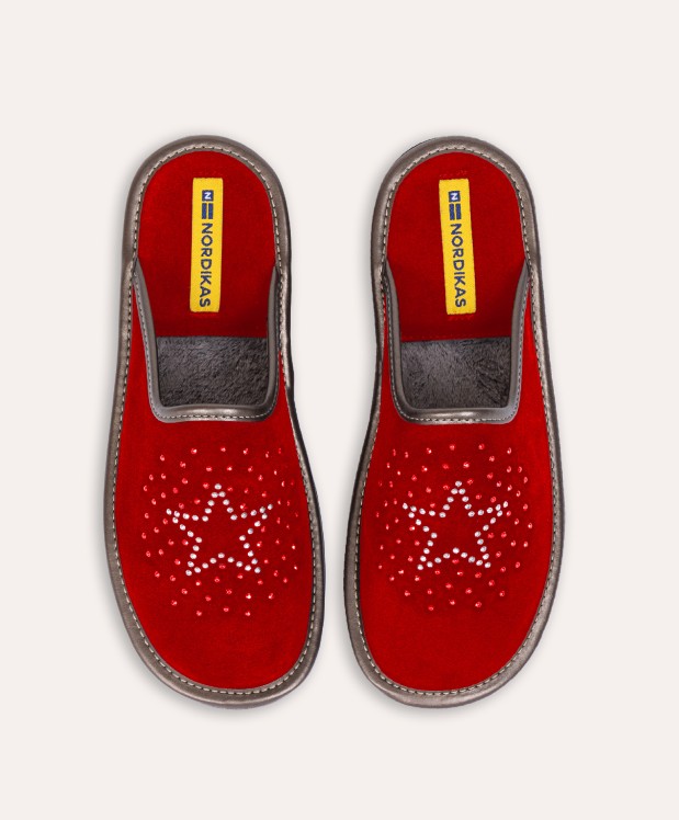 nordikas ZAPATILLAS DE CASA MUJER AFELPADO CEREZA Ofertas de temporada