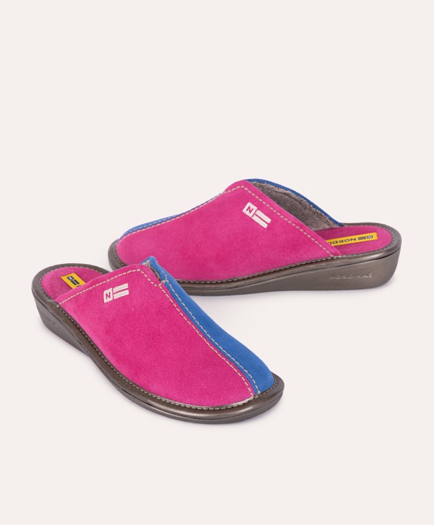 nordikas ZAPATILLAS DE CASA MUJER AFELPADO FRESA ZAFIRO Devoluciones gratuitas