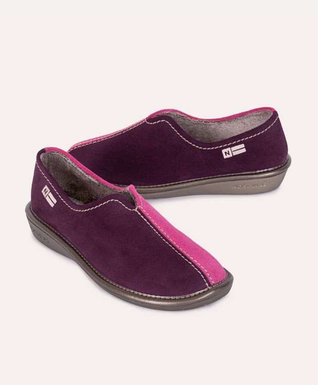 nordikas ZAPATILLAS DE CASA MUJER AFELPADO MORADO FRESA En línea