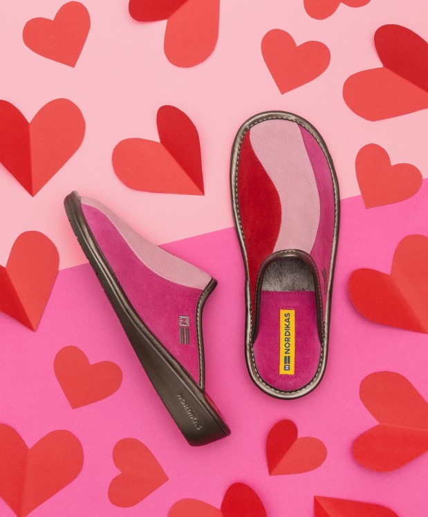 nordikas ZAPATILLAS DE CASA MUJER AFELPADO FRESA ROSA CEREZA Outlet