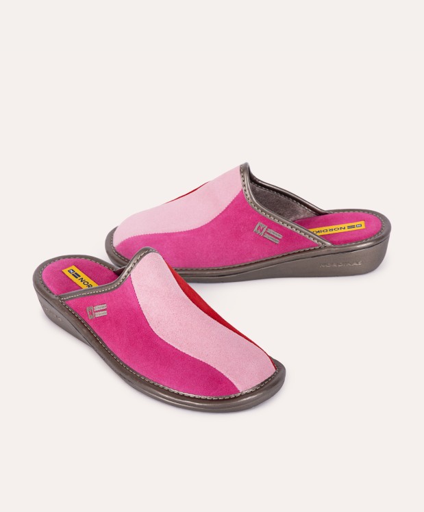 nordikas ZAPATILLAS DE CASA MUJER AFELPADO FRESA ROSA CEREZA Outlet