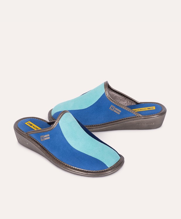 nordikas ZAPATILLAS DE CASA MUJER AFELPADO ZAFIRO MENTA INDICO Outlet online