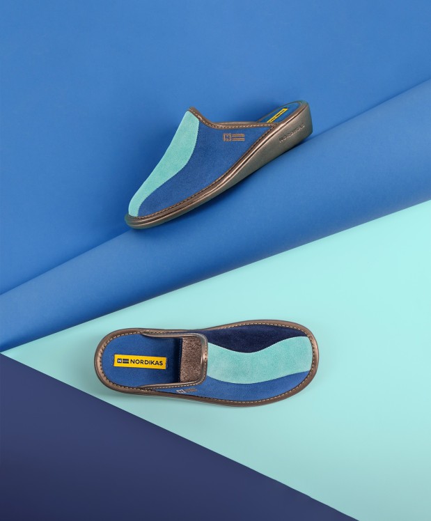 nordikas ZAPATILLAS DE CASA MUJER AFELPADO ZAFIRO MENTA INDICO Outlet online