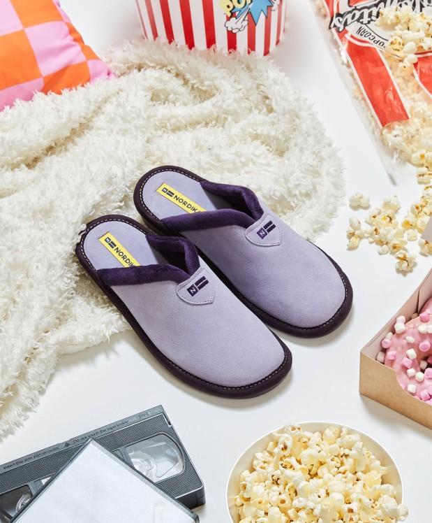 nordikas ZAPATILLAS DE CASA MUJER AFELPADO LILA Ofertas