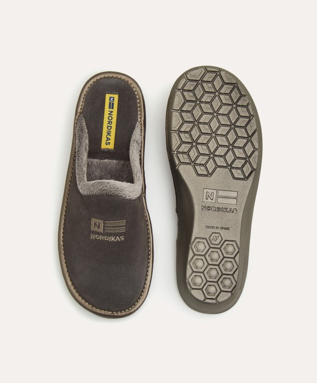 nordikas ZAPATILLAS DE CASA MUJER AFELPADO GRIS Liquidación
