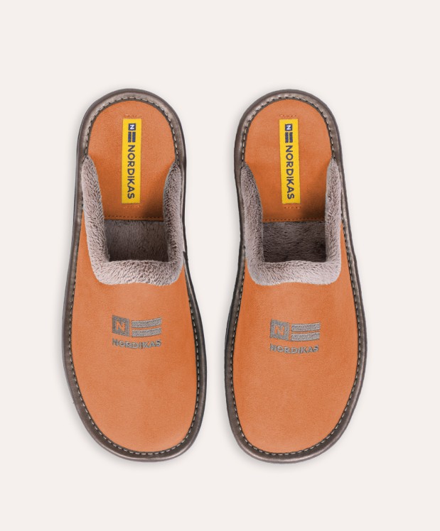 nordikas ZAPATILLAS DE CASA MUJER AFELPADO NARANJA Mejor oferta