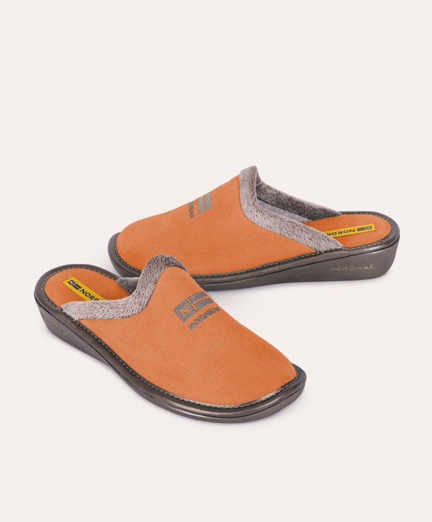 nordikas ZAPATILLAS DE CASA MUJER AFELPADO NARANJA Mejor oferta
