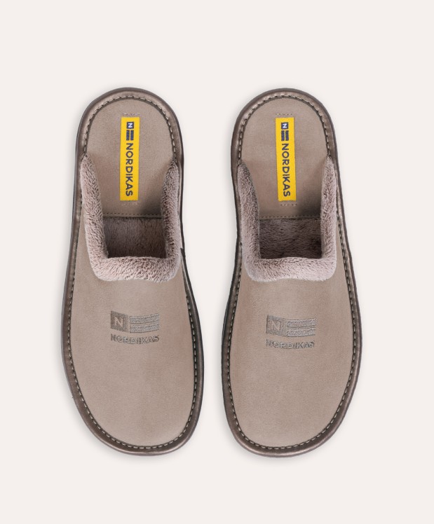 nordikas ZAPATILLAS DE CASA MUJER AFELPADO PIEDRA Envío gratis