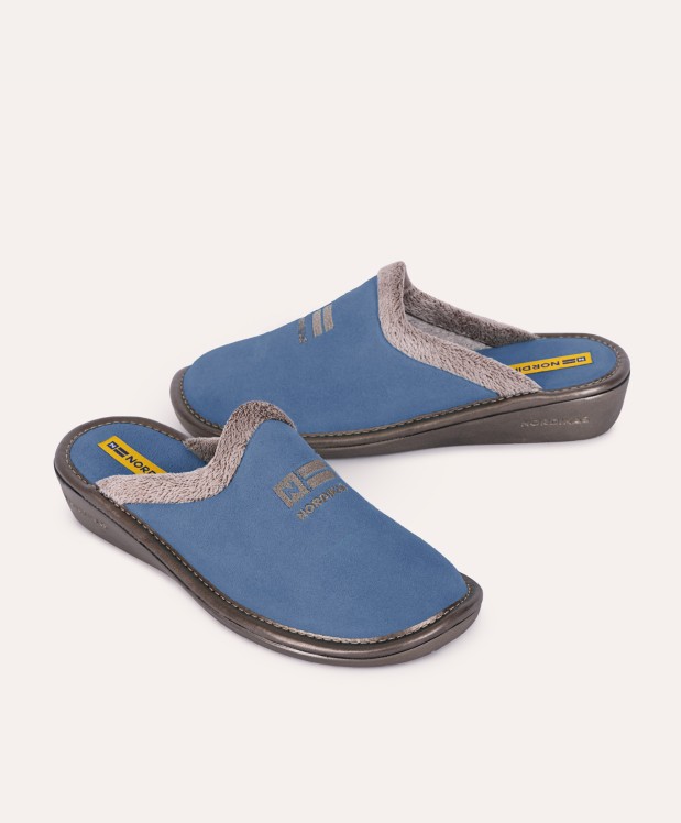 nordikas ZAPATILLAS DE CASA MUJER AFELPADO JEANS Oferta especial