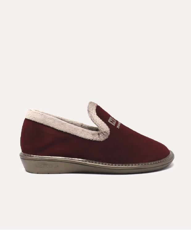 nordikas ZAPATILLAS DE CASA MUJER AFELPADO BURDEOS Precio de fábrica