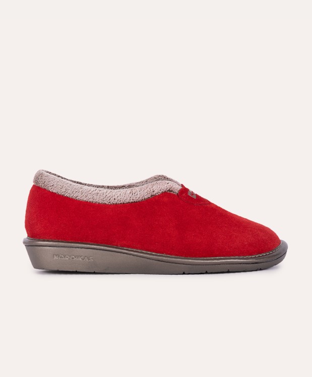 nordikas ZAPATILLAS DE CASA MUJER AFELPADO CEREZA