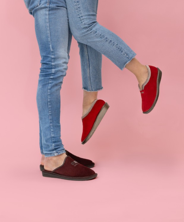 nordikas ZAPATILLAS DE CASA MUJER AFELPADO CEREZA Solo hoy