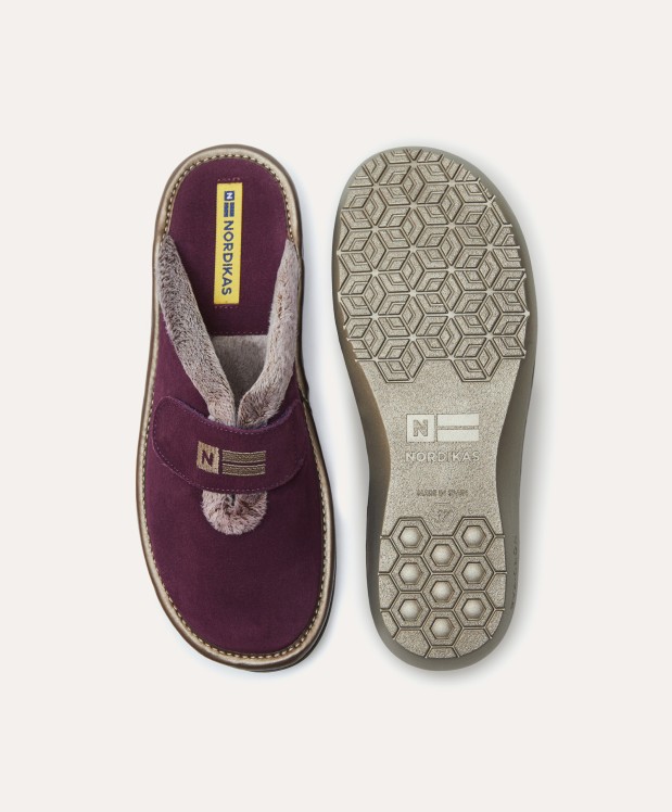 nordikas ZAPATILLAS DE CASA MUJER AFELPADO MORADO Oferta especial de fábrica