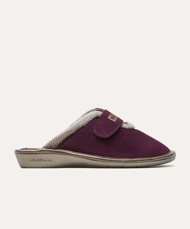 nordikas ZAPATILLAS DE CASA MUJER AFELPADO MORADO Oferta especial de fábrica