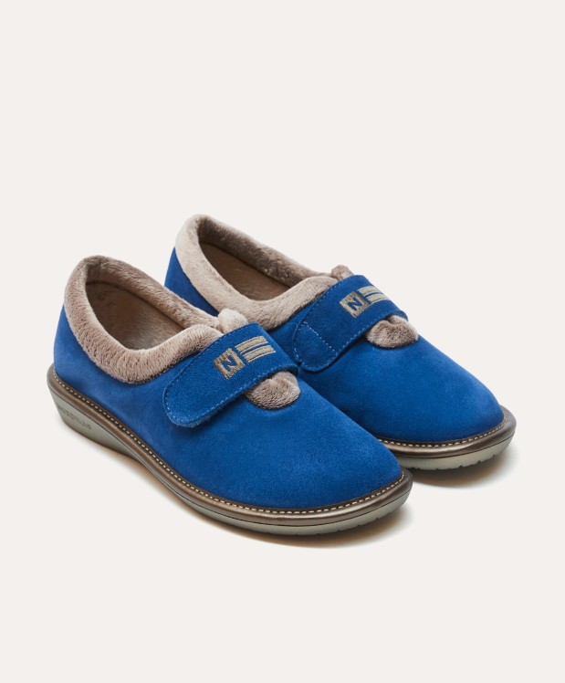 nordikas ZAPATILLAS DE CASA MUJER AFELPADO ZAFIRO