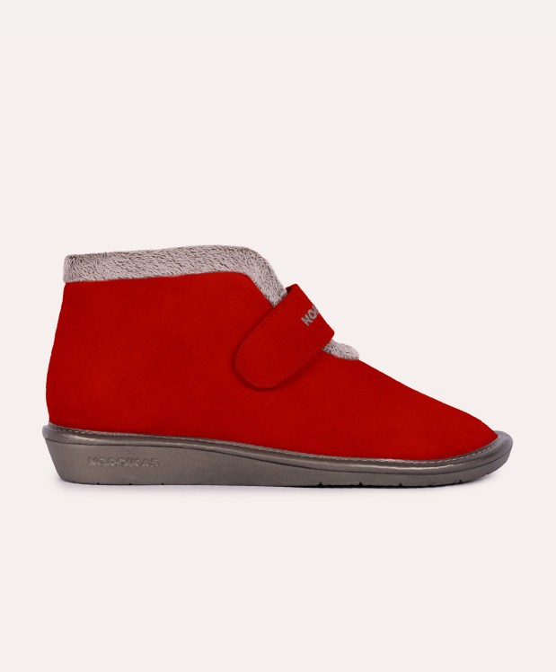 nordikas ZAPATILLAS DE CASA MUJER AFELPADO CEREZA Liquidación