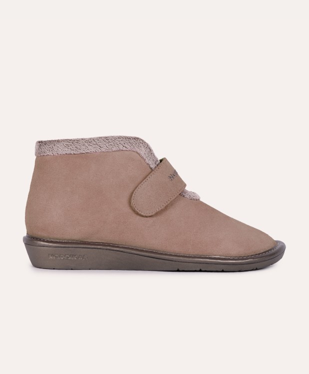nordikas ZAPATILLAS DE CASA MUJER AFELPADO PIEDRA Tienda de fábrica