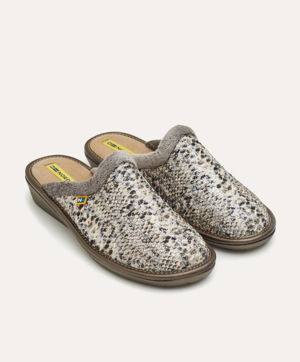 nordikas ZAPATILLAS DE CASA MUJER PITON ARENA Oferta exclusiva