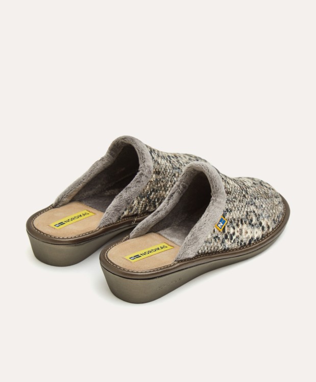 nordikas ZAPATILLAS DE CASA MUJER PITON ARENA Oferta exclusiva