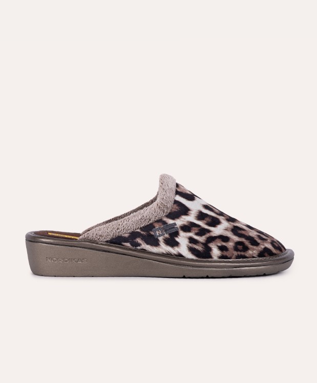 nordikas ZAPATILLAS DE CASA MUJER LINCE MARRON