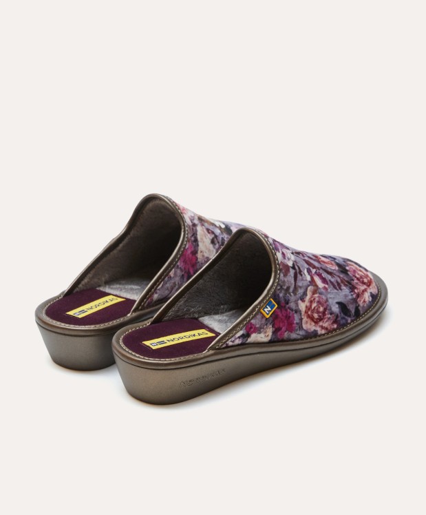 nordikas ZAPATILLAS DE CASA MUJER ROSAS MORADO Outlet online