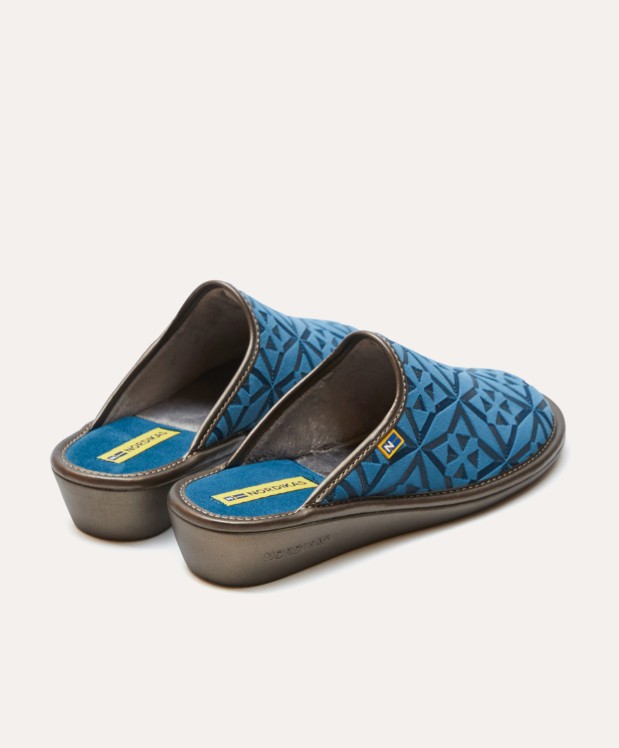 nordikas ZAPATILLAS DE CASA MUJER TERCIOPELO DENIM Gran oferta