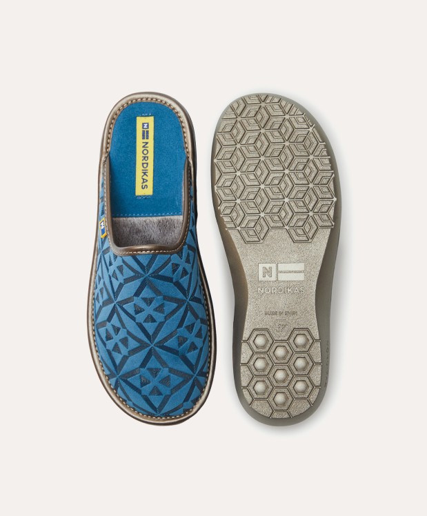 nordikas ZAPATILLAS DE CASA MUJER TERCIOPELO DENIM Gran oferta