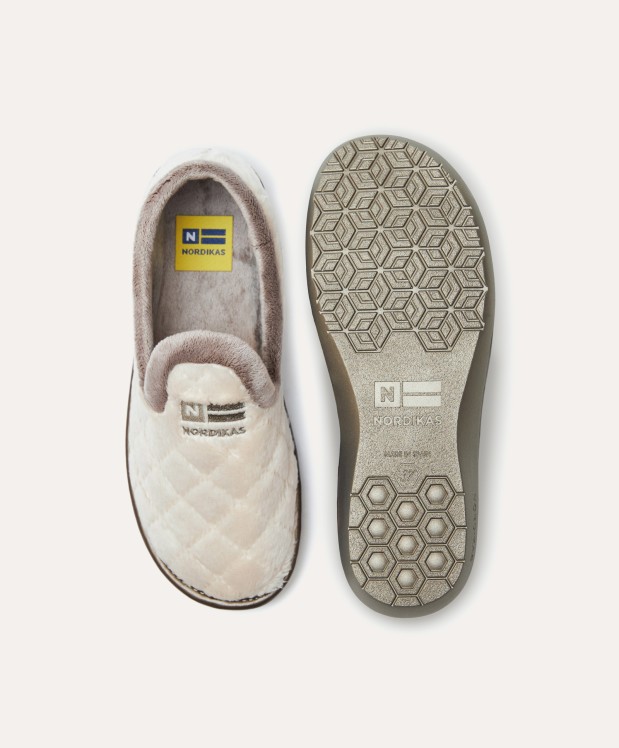 nordikas ZAPATILLAS DE CASA MUJER ALPINO BEIGE Liquidación