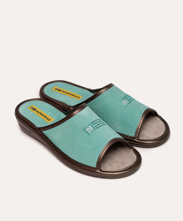 nordikas ZAPATILLAS DE CASA MUJER AFELPADO MENTA Mejor oferta